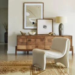 Reza Mid Century Modern Acacia Wood Media Console 84" -Famous Furniture Shop 108962 001 ROM 1 1 53993.1691602211