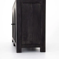 Tilda Black Woven Cane 4 Arched Door Sideboard 78" -Famous Furniture Shop 109085 002 DET 8 15323.1596664535