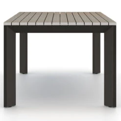 Kelso Grey Teak Wood Top Outdoor Dining Table 79" -Famous Furniture Shop 109292 001 SID 1 77443.1594929172