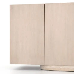 Liv Pale Oak Sculptural 4 Door Oak Sideboard 74" -Famous Furniture Shop 109296 001 15 98673.1614823185