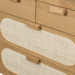 Allegra Woven Cane 8 Drawers Oak Wood Dresser 61" 14 Allegra Woven Cane 8 Drawers Oak Wood Dresser 61" -Famous Furniture Shop 109718 001 DET 4 86073.1596827552