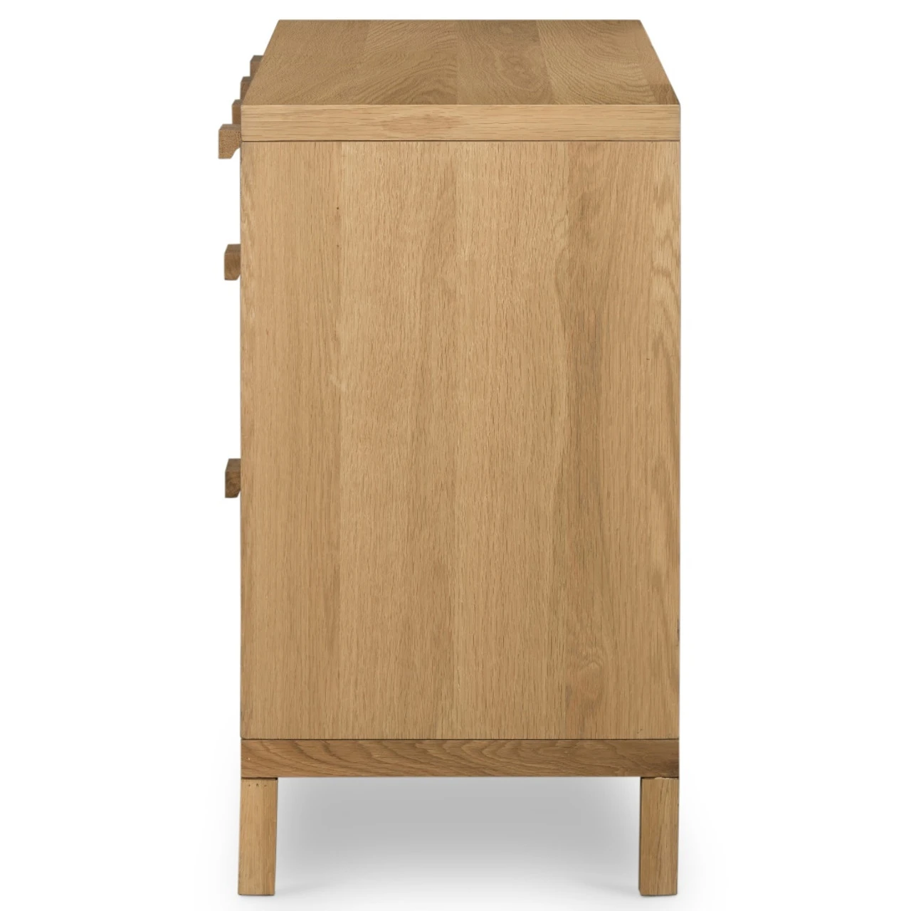 Allegra Woven Cane 8 Drawers Oak Wood Dresser 61" 6 Allegra Woven Cane 8 Drawers Oak Wood Dresser 61" - Image 4