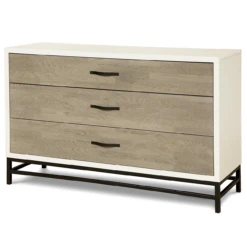 Modern Gray And White 3 Drawer Dresser