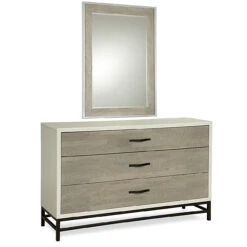 Modern Gray And White 3 Drawer Dresser -Famous Furniture Shop 21904M 040 S 07764.1450371403
