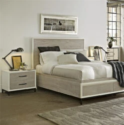 Modern Gray And White 2 Drawers Nightstand -Famous Furniture Shop 219 BR RS01 210SB 350 u 64349.1450377008