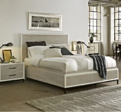 Modern Gray Queen Platform Storage Bed Frame -Famous Furniture Shop 219 BR RS1 210 91656.1450369931
