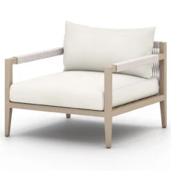 Sherwood Natural Teak Natural Ivory Outdoor Club Chair