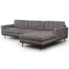Lexi Modern Tufted Capri Ebony 2-Pc RAF Sectional Sofa 105"