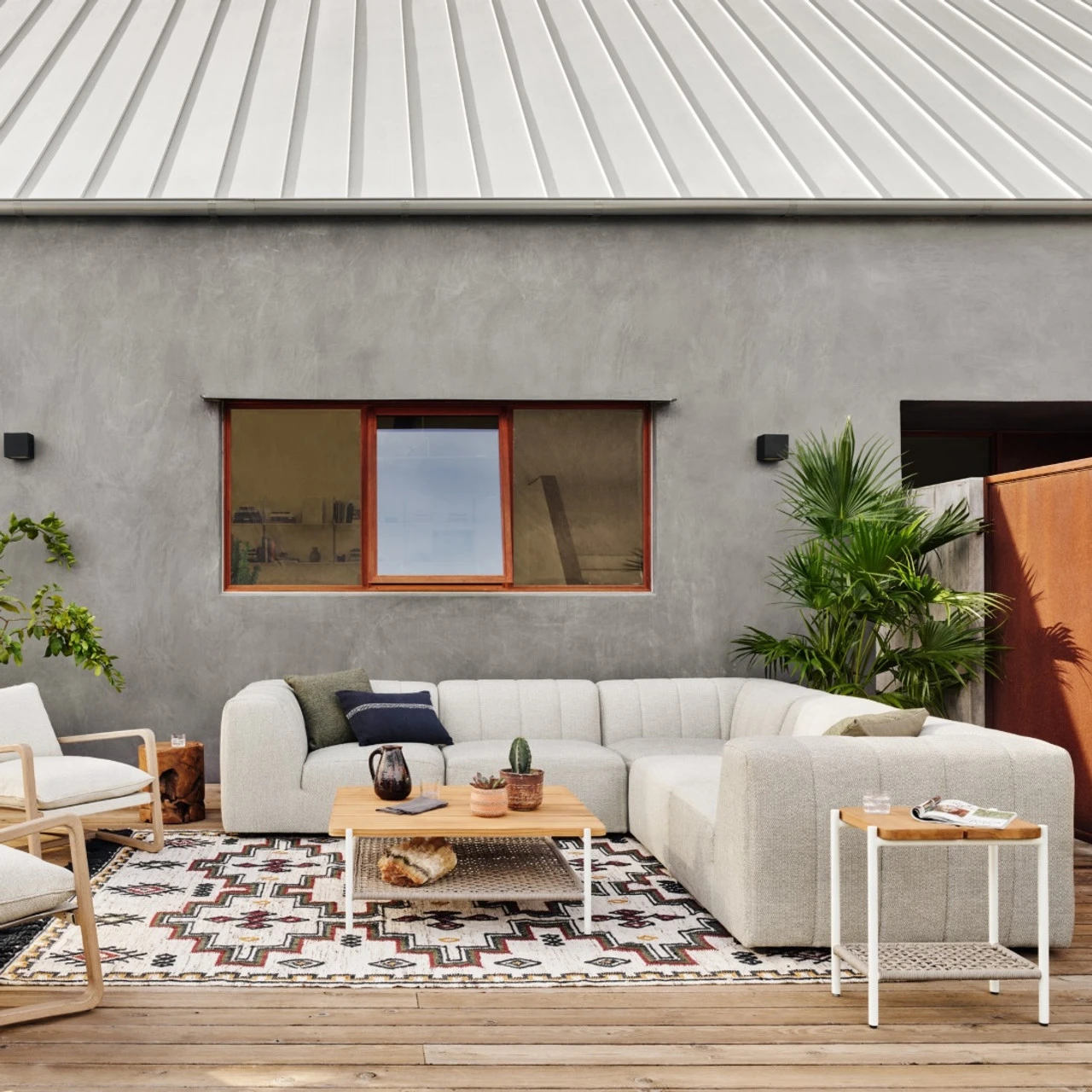 Gwen Channel Tufted Modular 5 PC Outdoor Corner Sectional 4 Gwen Channel Tufted Modular 5 PC Outdoor Corner Sectional - Image 2