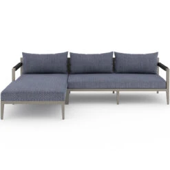Sherwood Grey Teak Outdoor 2-Piece Sectional LAF -Famous Furniture Shop 223269 007 FRT 1 92290.1654070436