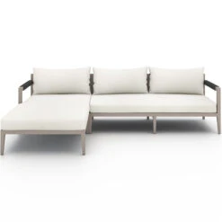 Sherwood Grey Teak Ivory Outdoor 2-Piece Sectional LAF -Famous Furniture Shop 223269 018 FRT 1 25336.1654065112