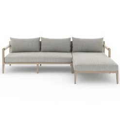 Sherwood Brown Teak Outdoor 2-Piece Sectional RAF -Famous Furniture Shop 223270 004 FRT 1 47842.1653923373