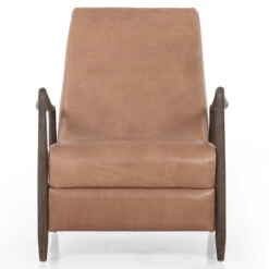 Braden Dakota Warm Taupe Leather Recliner -Famous Furniture Shop 223406 046 FRT 1 48148.1670543193