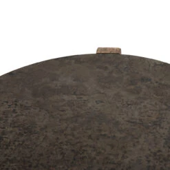 Bingham Rustic Oak + Iron Round End Table 26" -Famous Furniture Shop 223620 001 9 74471.1613698921