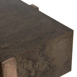 Bingham Rustic Oak + Iron Console Table 79" -Famous Furniture Shop 223621 001 DET 4 48536.1614120417