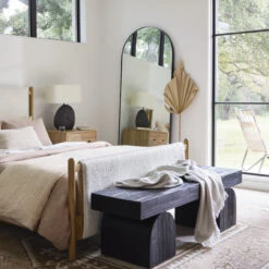 Georgina Iron Matte Black Arched Floor Mirror 80" -Famous Furniture Shop 223788 006 ROM 1 01756.1690913007