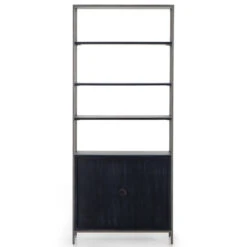 Trey Black Wash Poplar Modular Wide Bookcase -Famous Furniture Shop 223961 002 BCK 1 12364.1638657220