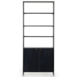 Trey Black Wash Poplar Modular Wide Bookcase -Famous Furniture Shop 223961 002 FRT 1 35764.1638657208