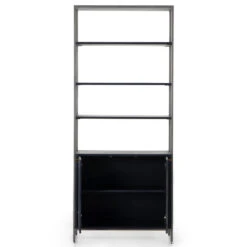 Trey Black Wash Poplar Modular Wide Bookcase -Famous Furniture Shop 223961 002 OPN 2 55397.1638657211