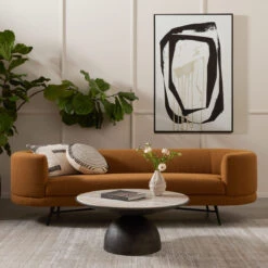 Corbett Cream Marble Top Round Coffee Table 35" -Famous Furniture Shop 224138 001 8 66776.1614821128