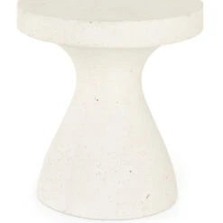 Koda Textured White Outdoor End Table -Famous Furniture Shop 224359 001 DET 1 83076.1619827360