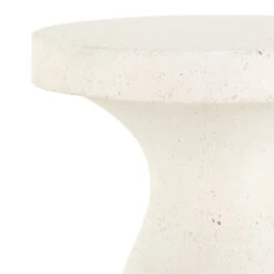 Koda Textured White Outdoor End Table -Famous Furniture Shop 224359 001 DET 6 08928.1619827365