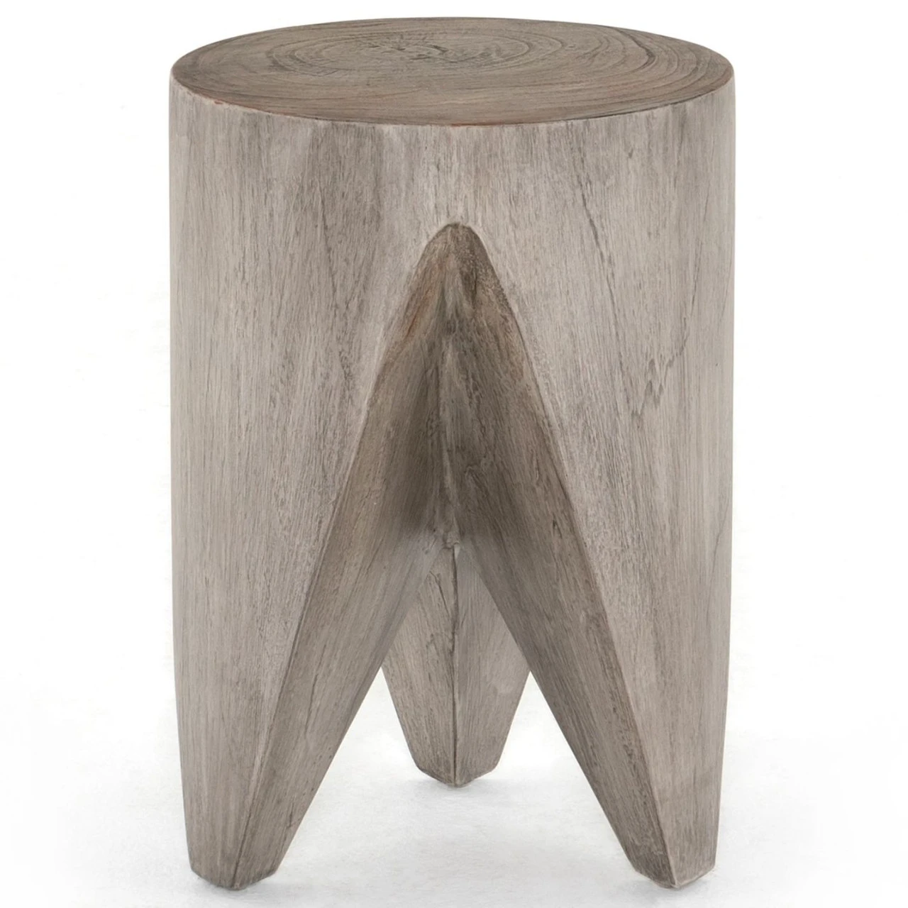 Petros Weathered Grey Teak Outdoor End Table 5 Petros Weathered Grey Teak Outdoor End Table - Image 3