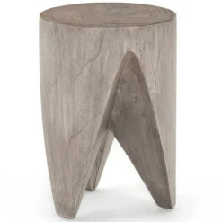 Petros Weathered Grey Teak Outdoor End Table 15 Petros Weathered Grey Teak Outdoor End Table -Famous Furniture Shop 224744 002 SID 1 86556.1622763509