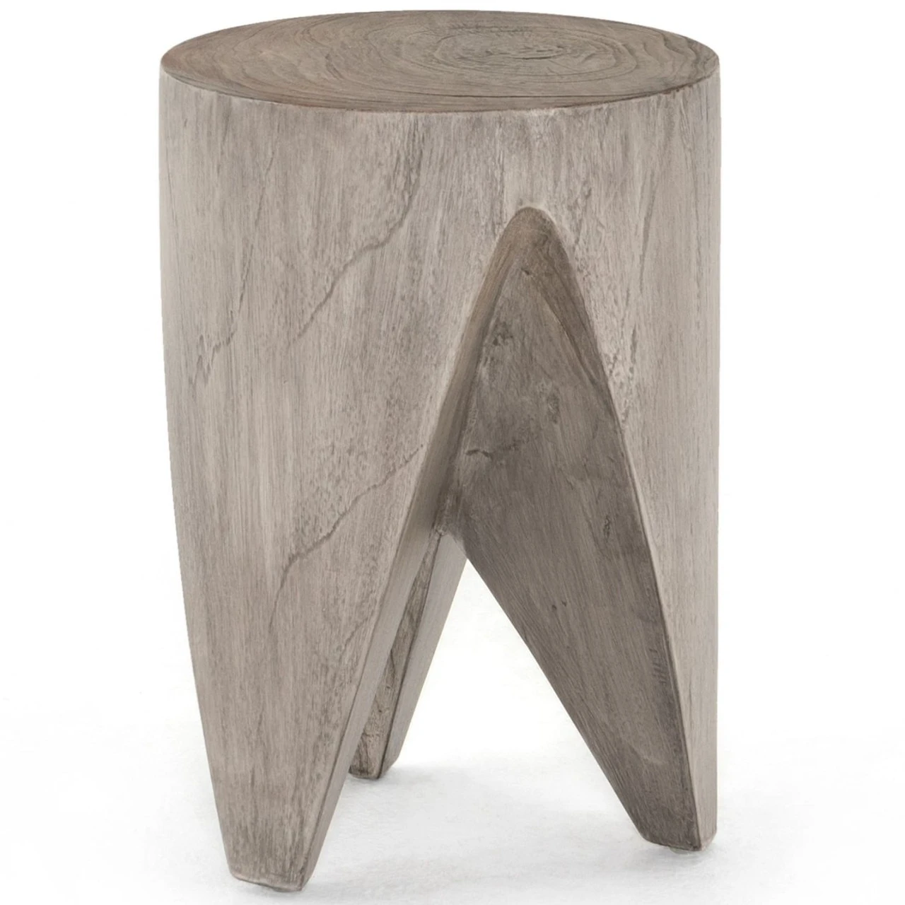 Petros Weathered Grey Teak Outdoor End Table 6 Petros Weathered Grey Teak Outdoor End Table - Image 4