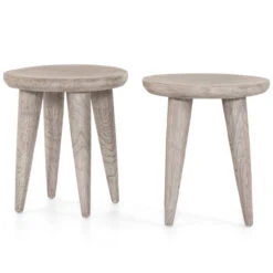 Zuri Round Weathered Grey Outdoor End Table -Famous Furniture Shop 224745 002 DET 7 33047.1622468069