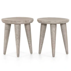 Zuri Round Weathered Grey Outdoor End Table -Famous Furniture Shop 224745 002 SID 1 24835.1622468068