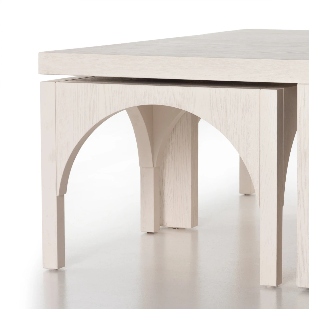 Amara Off White Oak Coffee Table With Nesting Arch 8 Amara Off White Oak Coffee Table With Nesting Arch - Image 6
