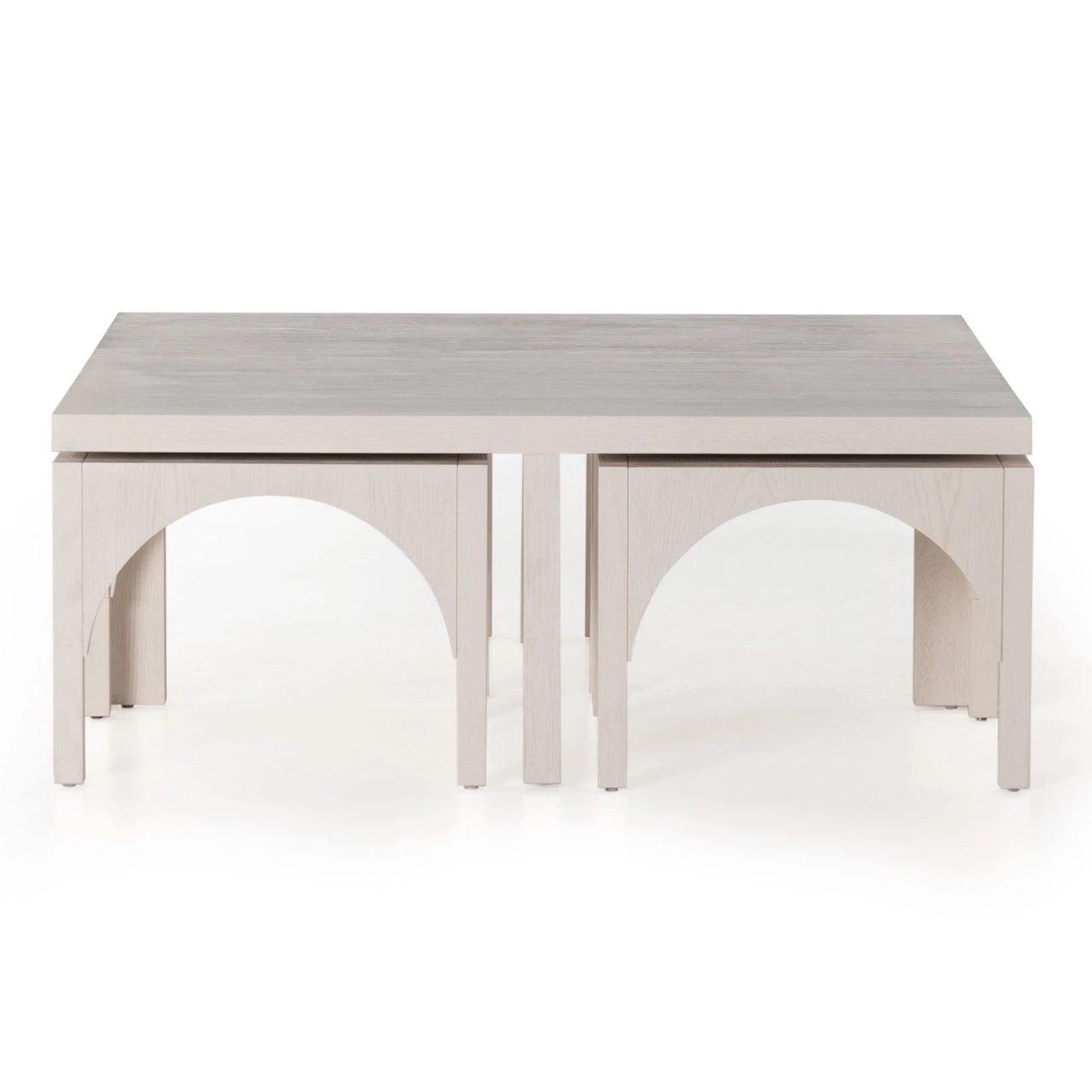 Amara Off White Oak Coffee Table With Nesting Arch 6 Amara Off White Oak Coffee Table With Nesting Arch - Image 4