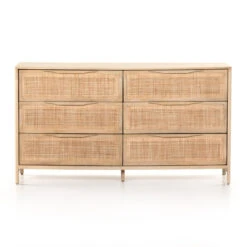 Sydney Woven Cane 6 Drawers Dresser 58" -Famous Furniture Shop 224923 001 FRT 1 1 84674.1698518653