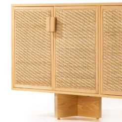Levon Natural Woven Cane 4-Door Sideboard 69" -Famous Furniture Shop 225189 002 DET 3 34064.1672850584
