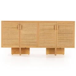 Levon Natural Woven Cane 4-Door Sideboard 69" -Famous Furniture Shop 225189 002 FRT 1 17412.1672850590