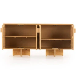 Levon Natural Woven Cane 4-Door Sideboard 69" -Famous Furniture Shop 225189 002 OPN 1 86899.1672850567