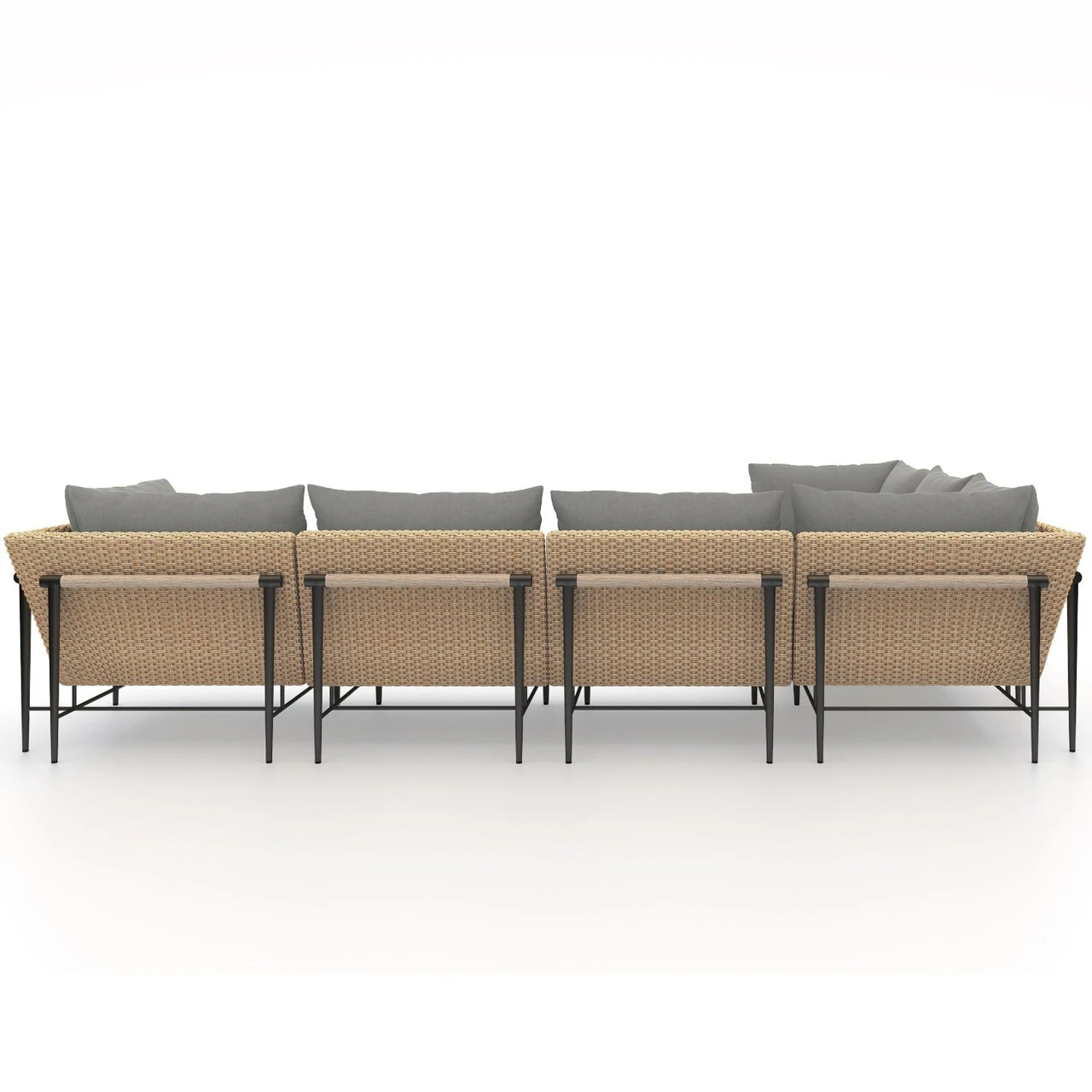 Cavan Outdoor Faux Hyacinth 6 Piece Sectional 7 Cavan Outdoor Faux Hyacinth 6 Piece Sectional - Image 5