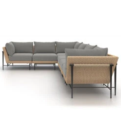 Cavan Outdoor Faux Hyacinth 6 Piece Sectional 10 Cavan Outdoor Faux Hyacinth 6 Piece Sectional -Famous Furniture Shop 225513 001 SID 1 45617.1623536869