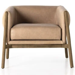Idris Palermo Nude Leather Chair -Famous Furniture Shop 225763 004 FRT 1 06100.1671565755