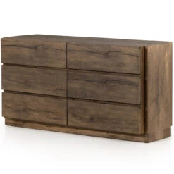 Perrin Rustic Fawn 6 Drawer Dresser