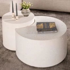 Meza Textured White Nesting Coffee Table -Famous Furniture Shop 226313 001 VIG 1 34772.1619830642
