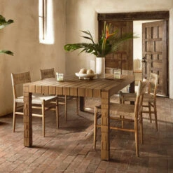 Alta Natural Teak Outdoor Dining Table-86"  -Famous Furniture Shop 226820 001 ROM 1 57799.1624478334