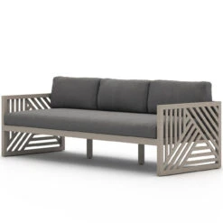 Avalon Weathered Grey Outdoor Sofa 87"