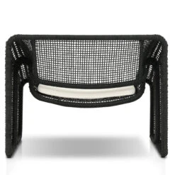 Selma Black Woven Wicker Outdoor Lounge Chair -Famous Furniture Shop 226882 004 BCK 1 97182.1686602383