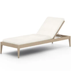 Sherwood Washed Brown Natural Ivory Outdoor Chaise