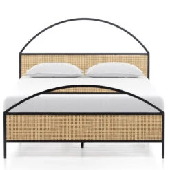 Natalia Iron And Cane King Platform Bed