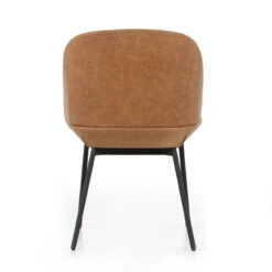 Imani Butterscotch Tan Leather Dining Side Chair -Famous Furniture Shop 227406 001 BCK 1 1 17026.1694188279