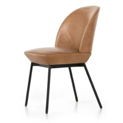 Imani Butterscotch Tan Leather Dining Side Chair -Famous Furniture Shop 227406 001 DET 1 1 03311.1694188278