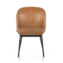 Imani Butterscotch Tan Leather Dining Side Chair -Famous Furniture Shop 227406 001 FRT 1 1 16182.1694188281